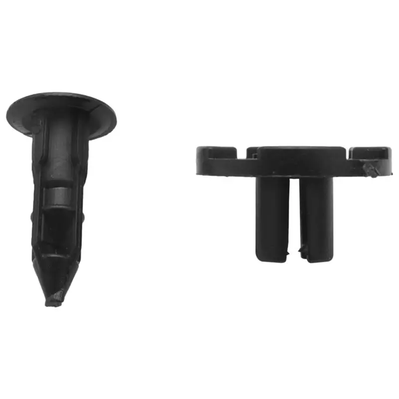 Superior-150 Pieces Plastic Parts 8 Mm Black Hole Bumper Rivet Clip Closure