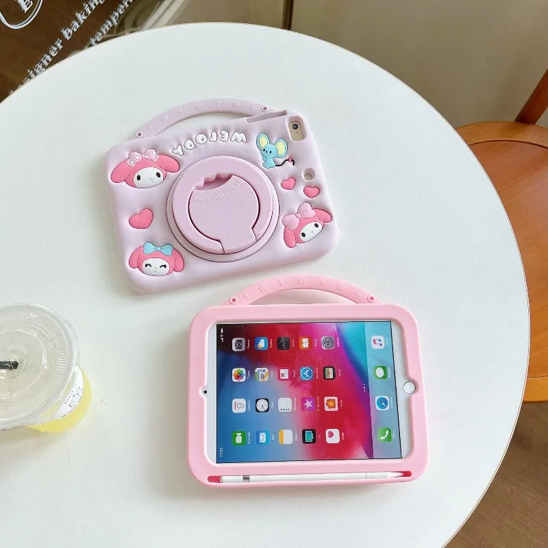حافظة ثلاثية الأبعاد سانريو ماي ميلودي لجهاز iPad Mini 4 5 6 7 Air 4 5 6 10.9 11in غطاء حماية من السيليكون مضاد للسقوط 10th 11th Gen حافظة لجهاز لوحي
