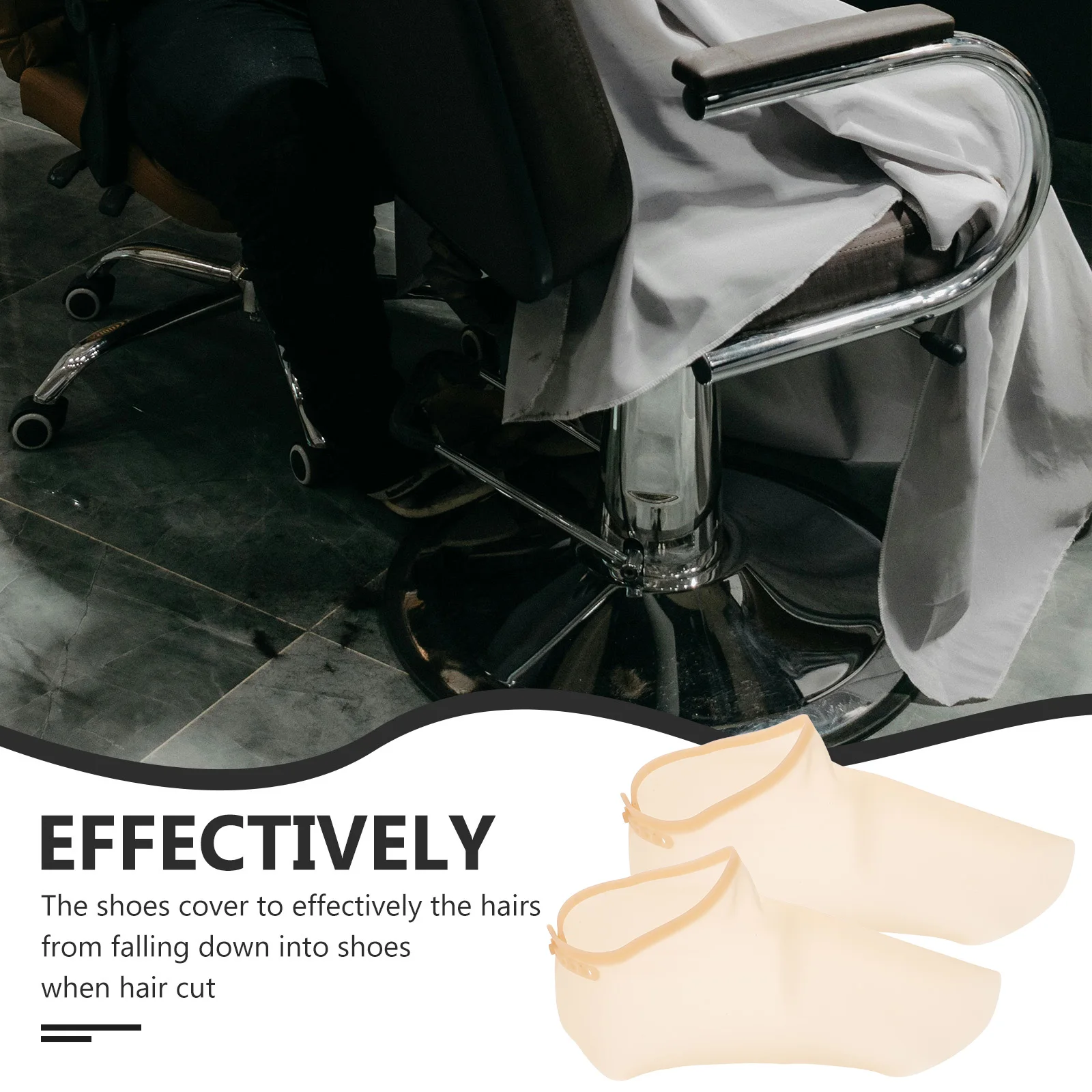 

Waterproof Shoe Covers Silicone Gel Barber Shoes Cloak Stretchable Protectors Skin Color Prevent Dirty Durable Portable Shoe