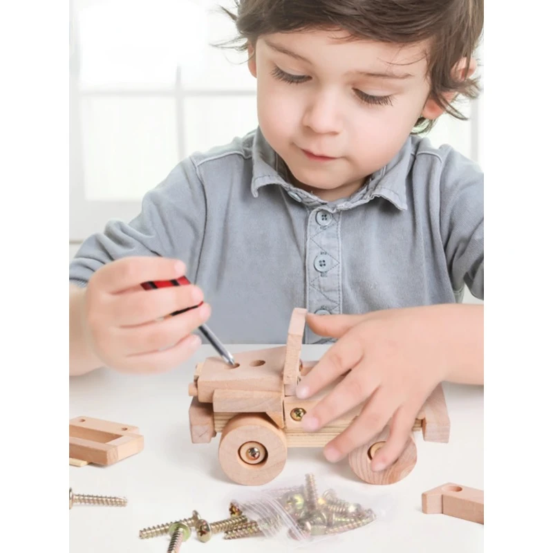 Detachable Children's Screw Assembly Nut Puzzle Boy Assembly Disassembly Engineering Vehicle