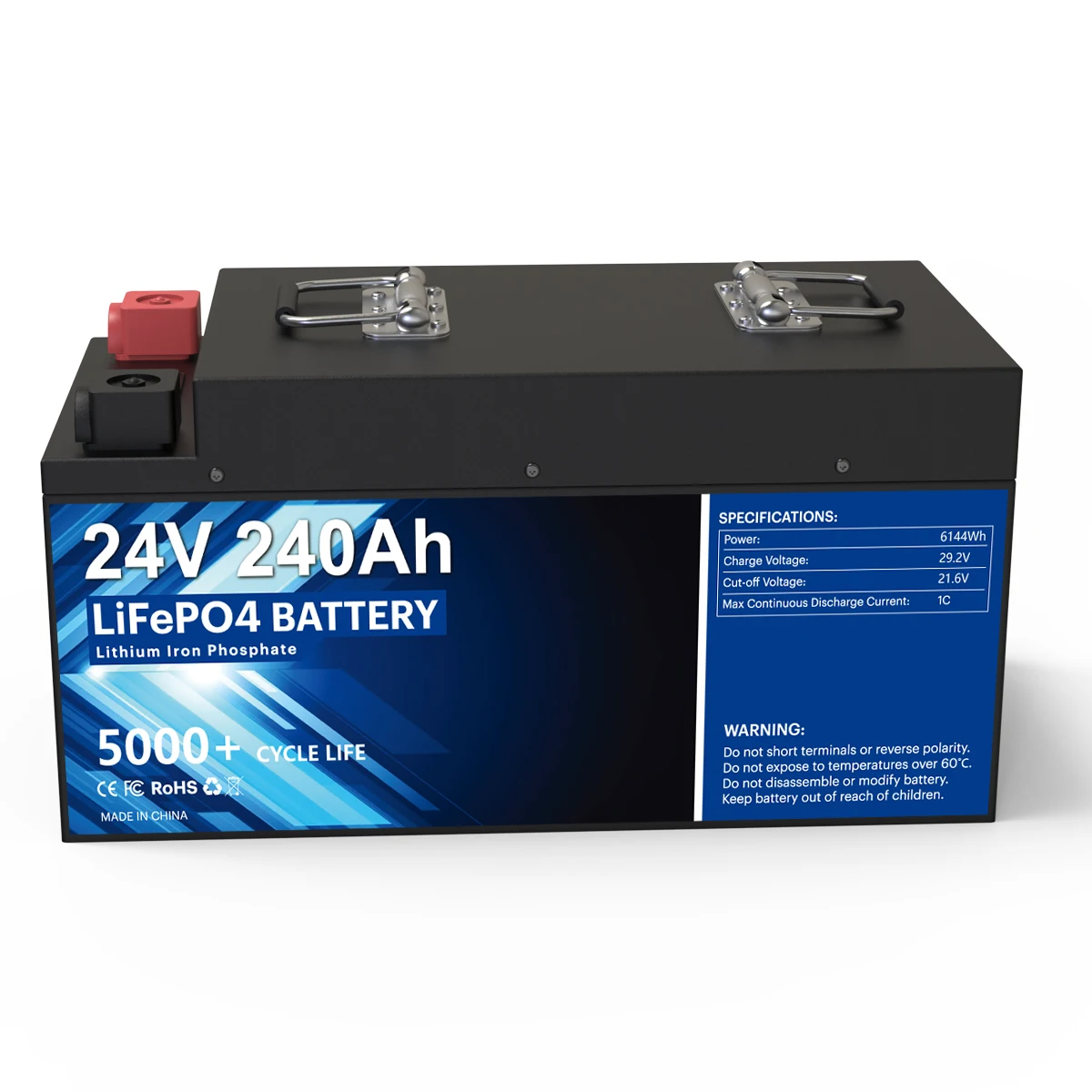 

OEM 5000+ Cycle 24V 100AH 200AH 240AH 300Ah 400Ah Lithium Ion Storage Battery LiFePO4 Battery Packs Phosphate Battery