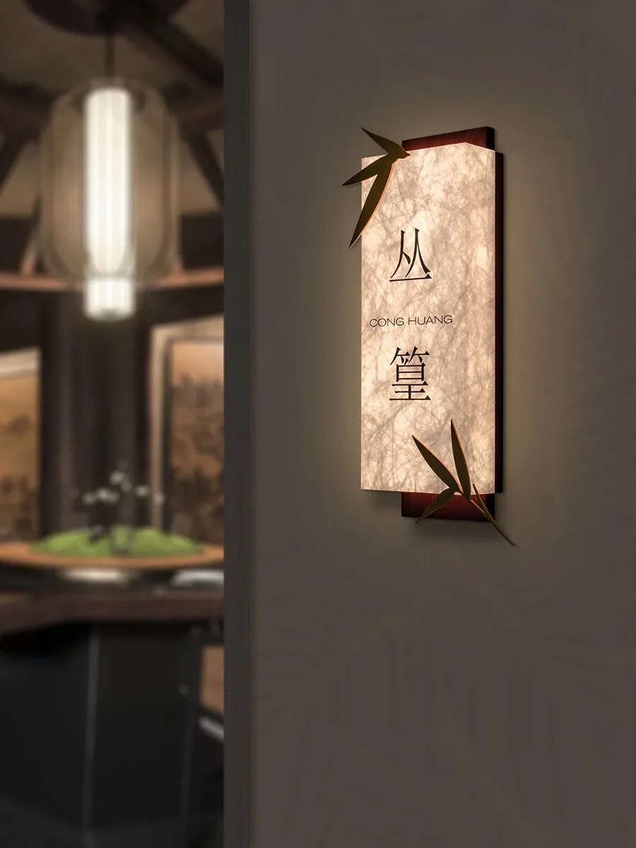 

high-end hotel luminous door plate custom touch doorbell door plate