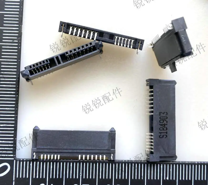 For SATA hard disk interface 7 + 15P female seat lying sticker 90 degree patch, height 3.2MM SATA slot, socket