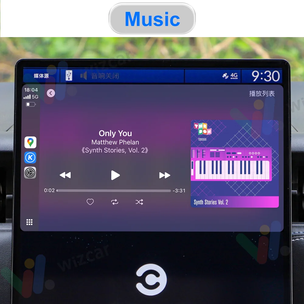 WIZCAR A3 Adapter Real-time Map Online Music Box Baidu Carlife to Android Auto Converter For Android Phone