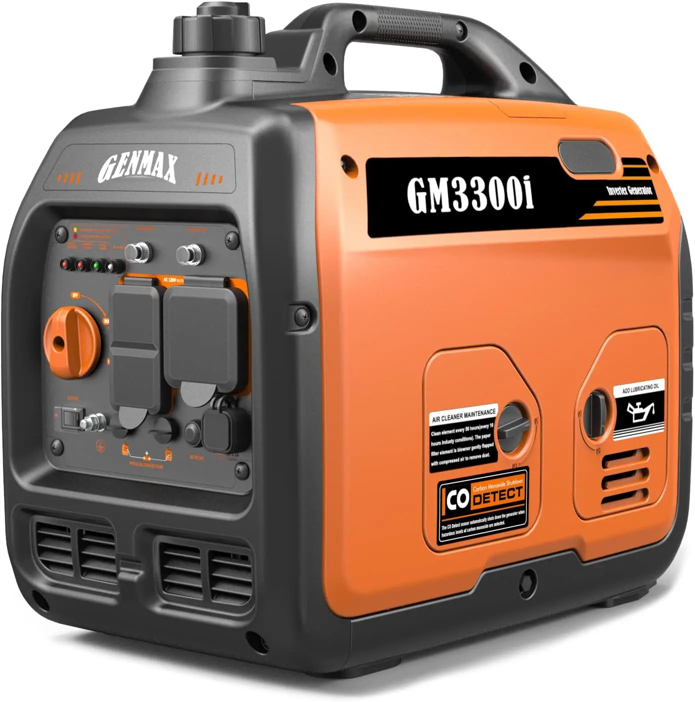 Portable Generator，3300W Ultra-Quiet Gas Engine, EPA Compliant, Eco-Mode Feature, Ultra Lightweight for Backup Home Use