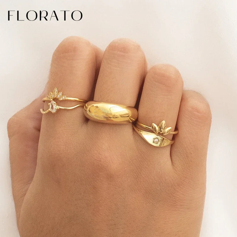24k Gold Plated Silver Plated European American Sun/star Ring Vintage Simple Ring Fashion Party Jewelry Accessories Unisex