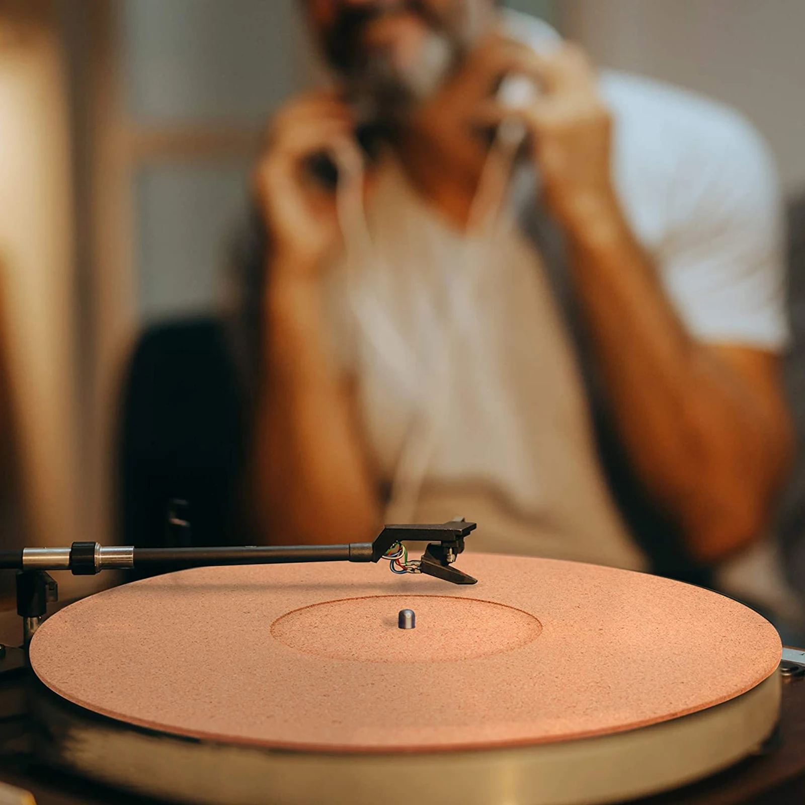 3pcs Soft Cork Record Mat For Turntable Platter Audio Player Retro Style Disc Pad Dampening Noise Reduction Accessory