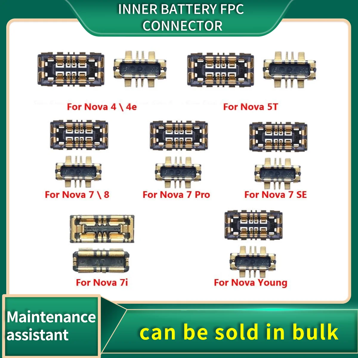 

Inner Battery FPC Connector For HuaWei Nova 4 4e 5T 7 Pro SE 7i 8 Young On Mainboard Flex Cable