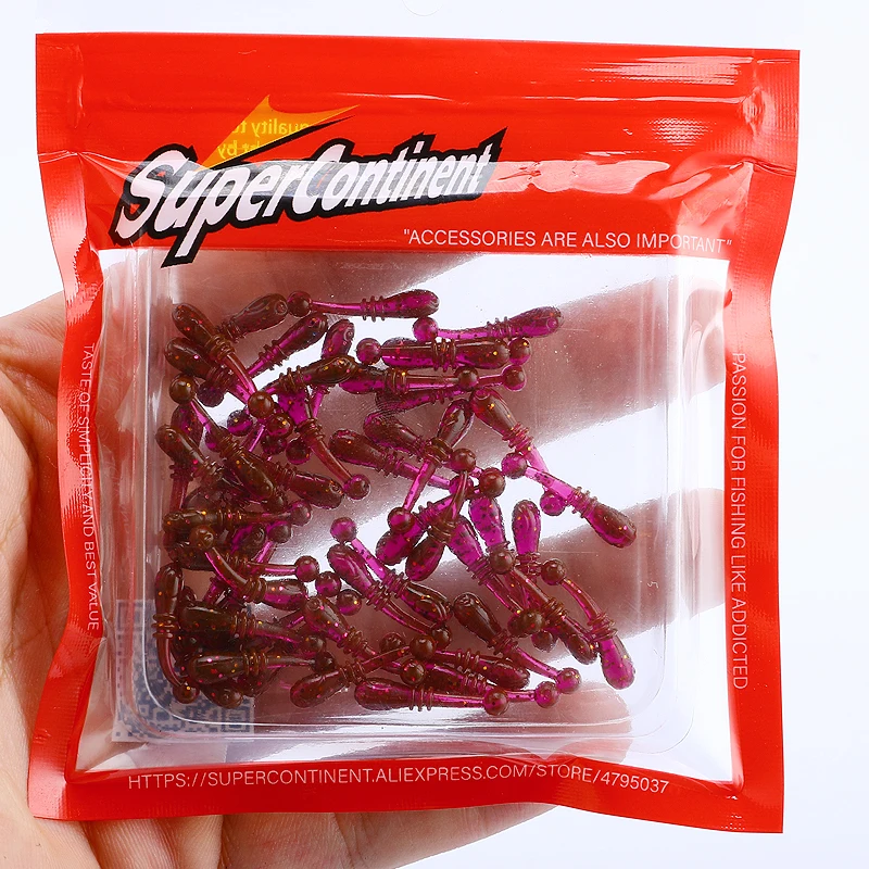 Supercontinent soft bait new whitebait 2cm/50pcs fishing lures sinking tremor bait Soft Fishing Lure Fishy Worms lure