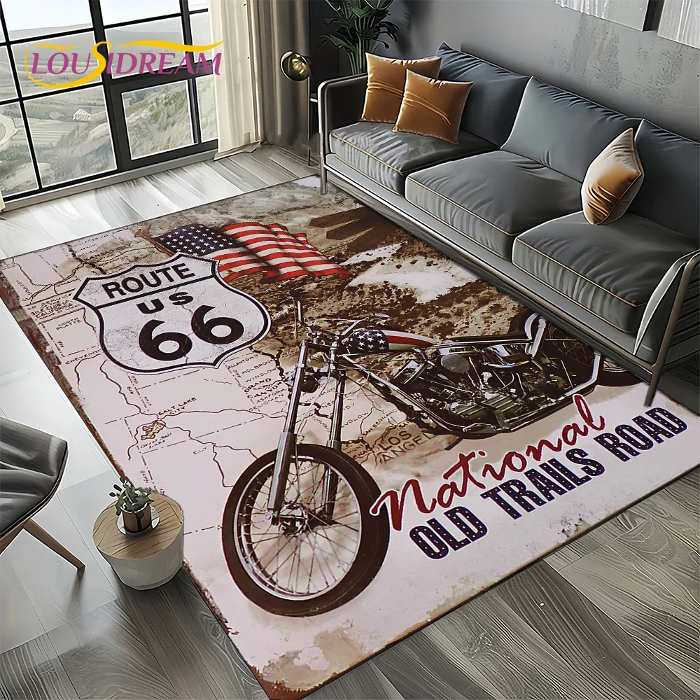 Ruta 66, camino de la madre, alfombra histórica retro americana de mamá Estrada para sala de estar, dormitorio, sofá del hogar, alfombra de área, alfombra antideslizante