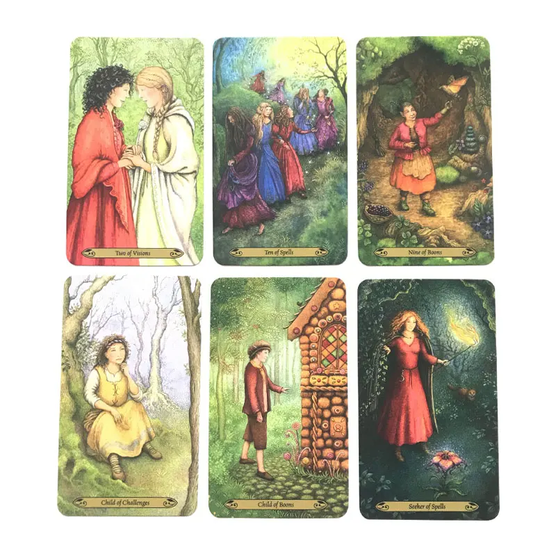 Hot sales Forest of enchantment Tarot Oracle Tarot Fate Divination Prophecy Card Family Party Game Tarot 78 Card Deck PDF Guide