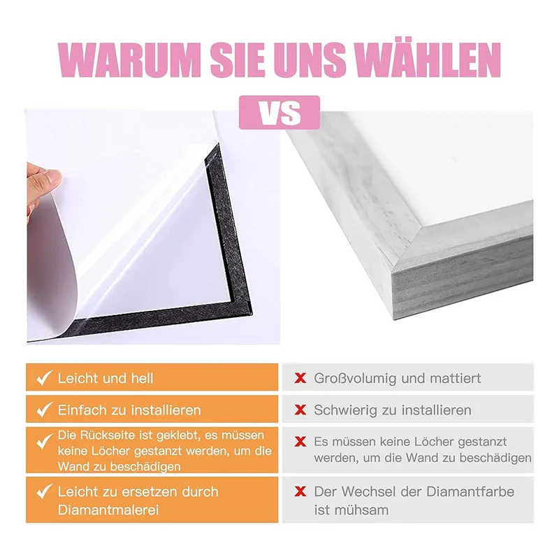 

6 Pack Diamond Painting Frame Painting Picture Frame 25 X 25Cm Magnetic Picture Frame For Diamond Painting Pictures