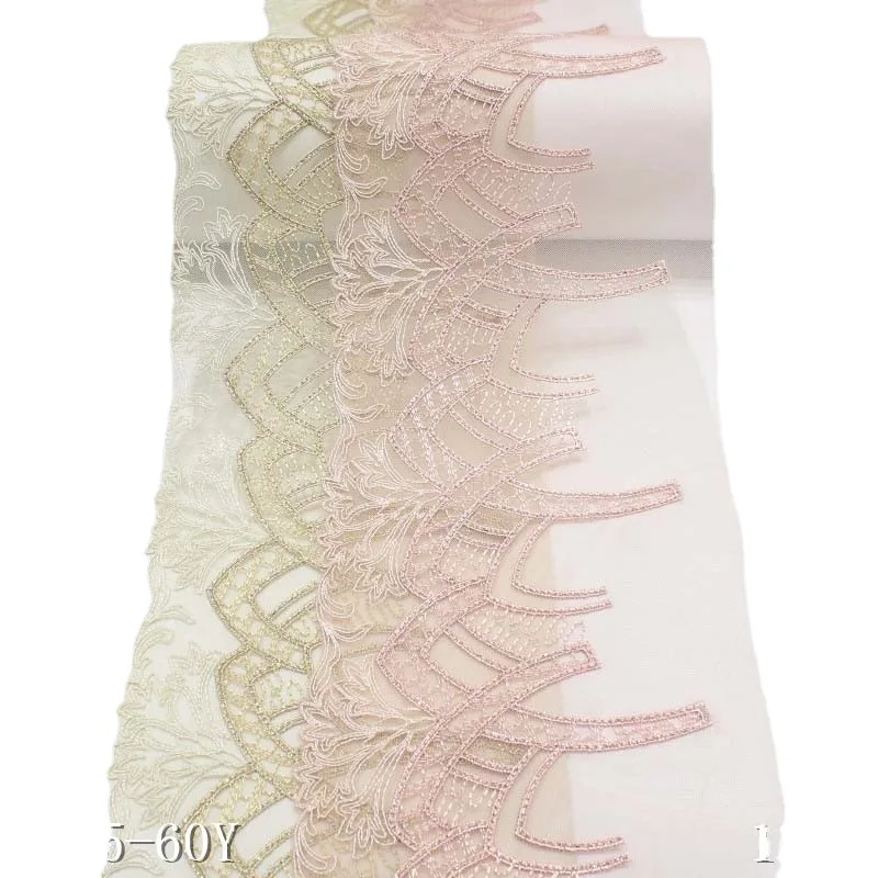 

30Yards Gold Thread Mesh Embroidered Lace Trim Fabric Bra Lingerie Lingerie Dress Sewing Trim Accessories Curtain Decoration
