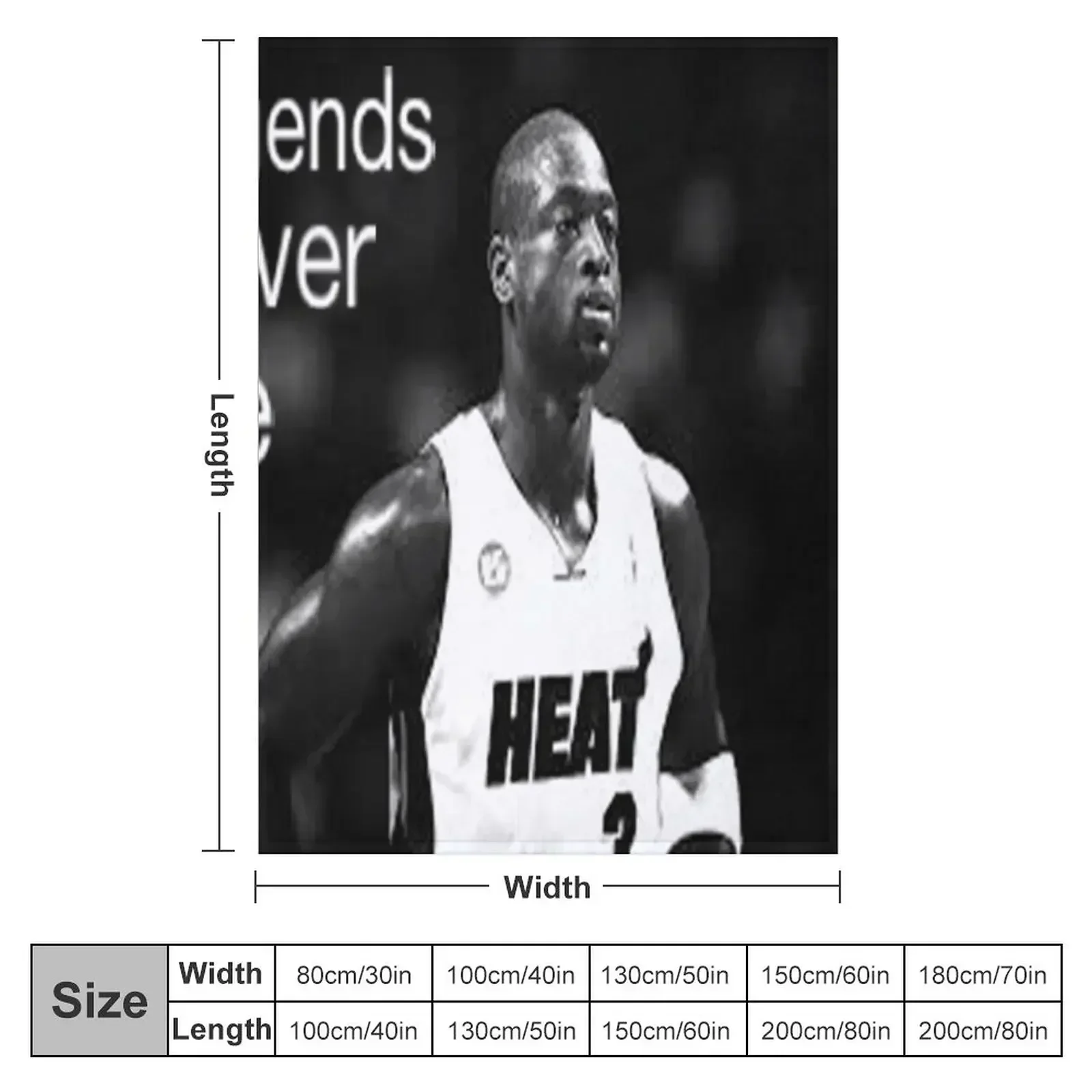 Dwyane Wade - Legends Never Die Throw Blanket For Baby Personalized Gift Sofa Throw Weighted Comforter Sofa Blankets