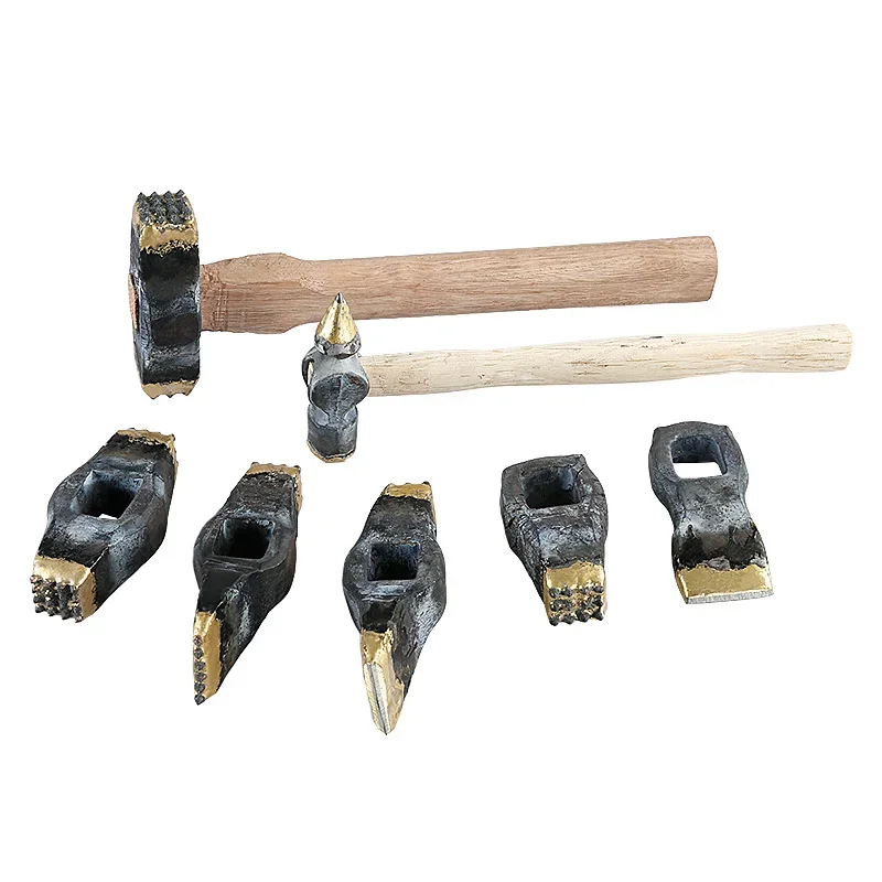 LOZLIN Handmade Alloy Chiseling Hammer Hammer for Granite Concrete Stone Repair, Masonry Surface Texturing Stone Carving Tool