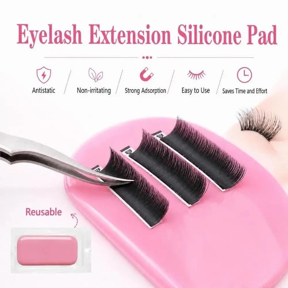 Eyelash Extension Forehead Sticker Pad Silicone transparent Planting Graft Eyelashes Tray Stand Pallet Pad Lash Tray Holder Tool