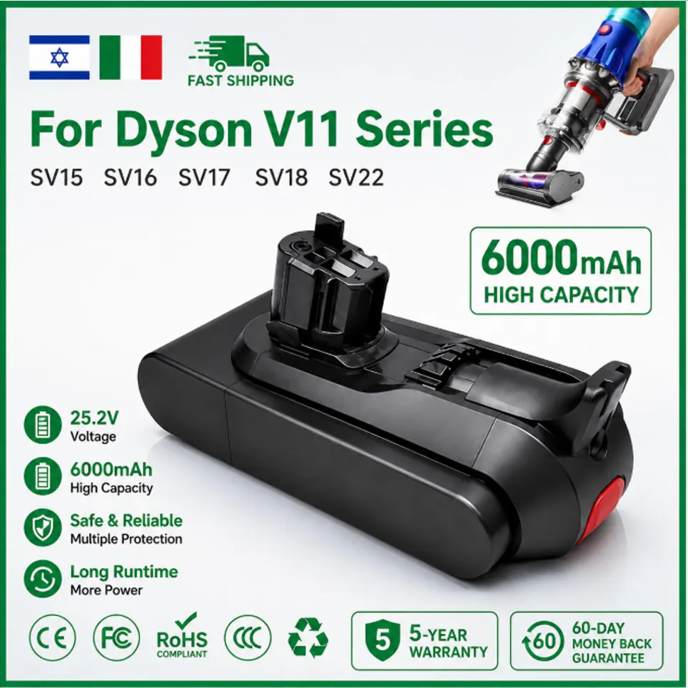 Neue originale Lithium-Batterie 25,2V für Dyson SV15 V11 Absolute Fluffy Cyclone Animal Pro Total Handstaubsauger Ersatzteil