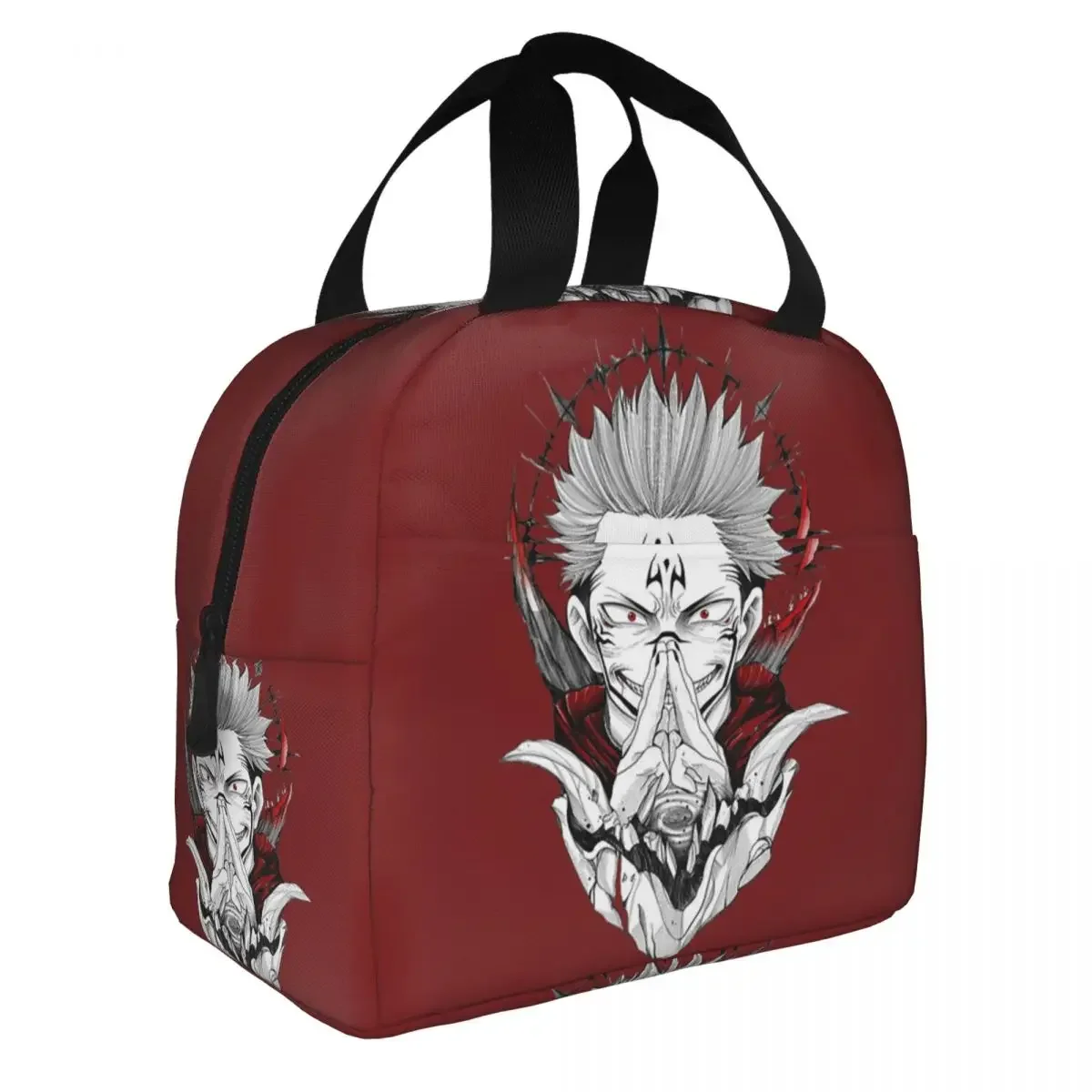 Jujutsu Kaisen Sukuna Insulated Lunch Bag Thermal Bag Lunch Container Anime Manga Large Tote Lunch Box Food Storage Bags School