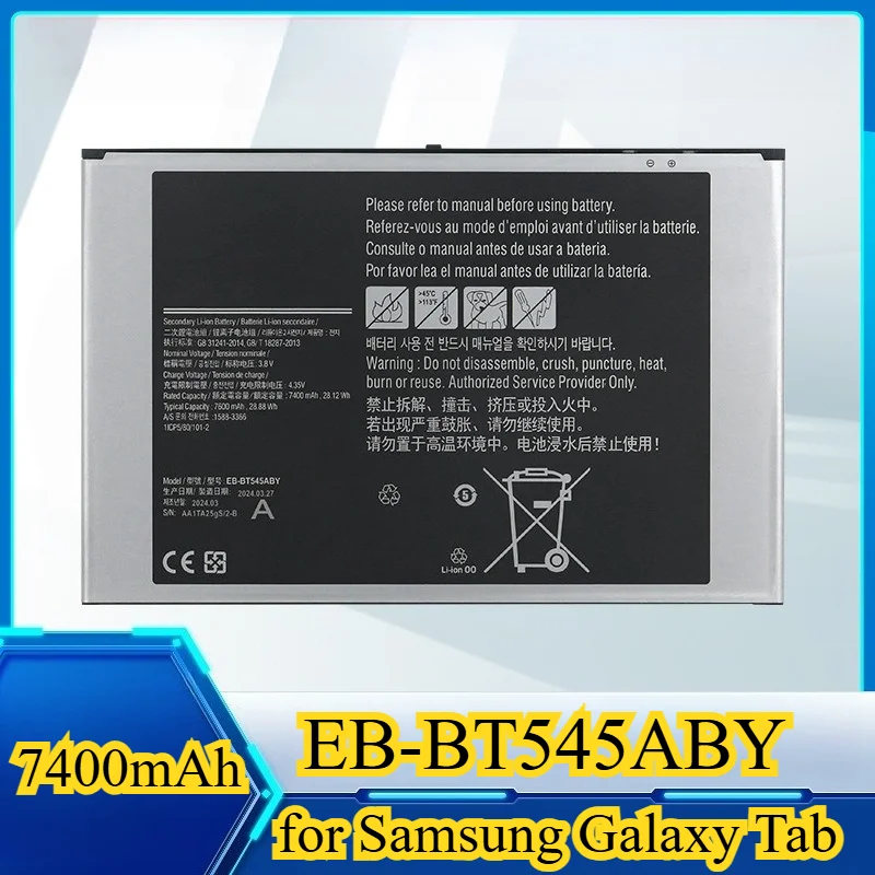 

7400mAh EB-BT545ABY Replacement Battery for Samsung Galaxy Tab Active Pro SM-T545 Rugged Tablet High Capacity Long Lasting