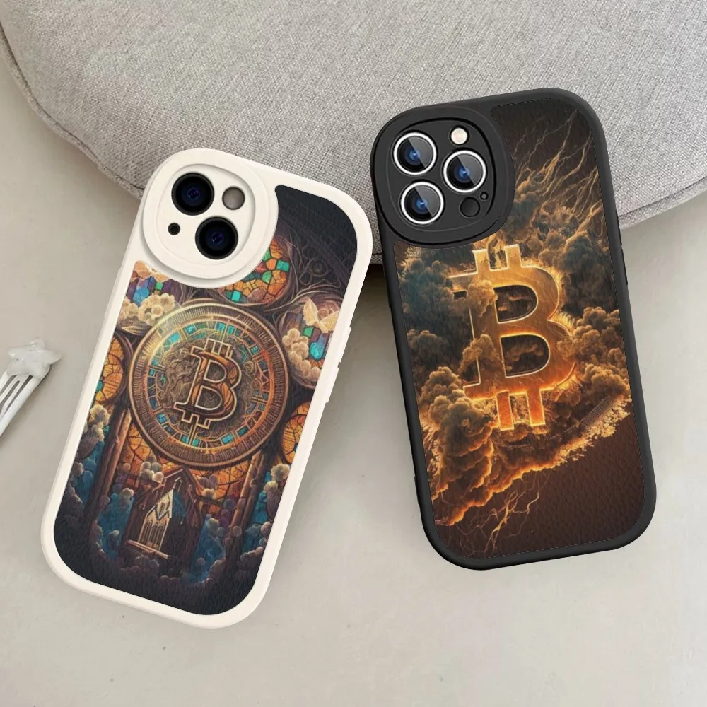 

BTC Bitcoin Phone Case Hard Leather For IPhone 14 13 12 Mini 11 14 Pro Max Xs X Xr 7 8 Plus Fundas