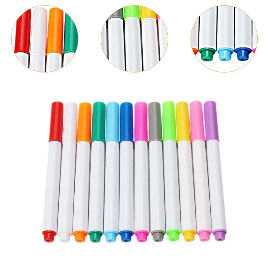 12 لونًا من أقلام الطباشير السائلة، علامات السبورة، سهلة المسح للكتابة على الجلد بنفسك #5