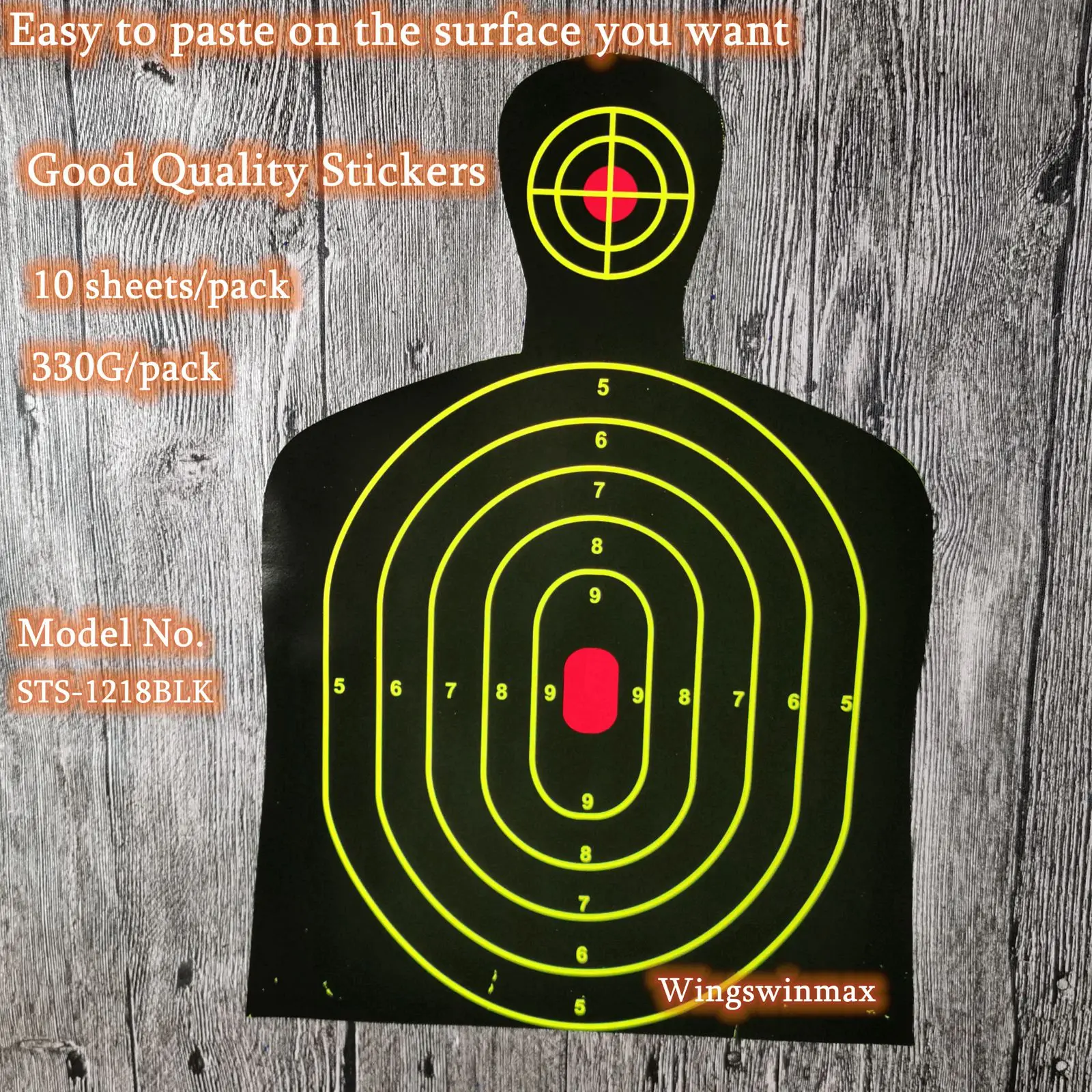 Wingswinmax AirGun-Rifle-Airsoft-BBGun-Air Rifle-Slingshot Adhesive Reactive Paper Targets 10sheets/pack 12.6*18.9inch/32*48cm