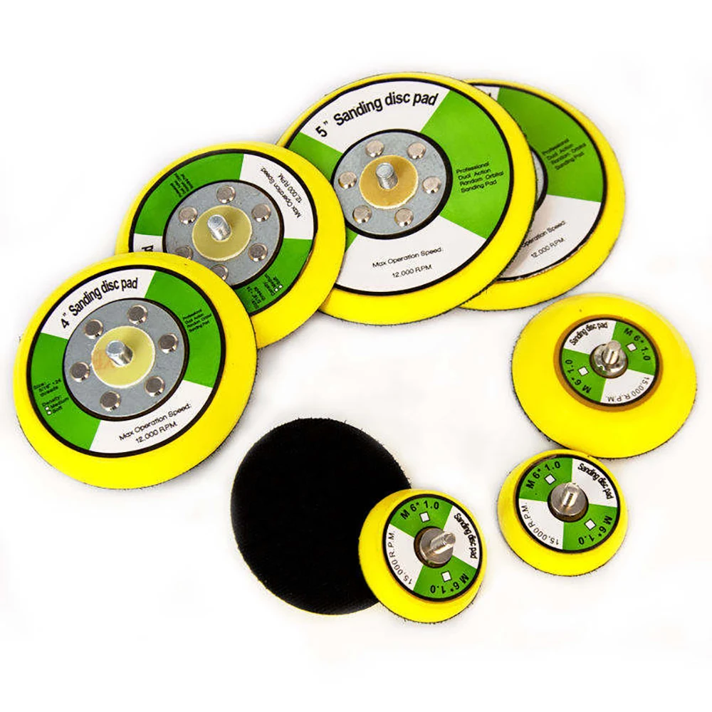 1/2/3/4/5 بوصة تلميع الرملي الوسادة الهوائية ساندر القرص دعم لوحة هوك وحلقة M6 M8 الموضوع لأداة دريمل طاحونة الدوارة #1