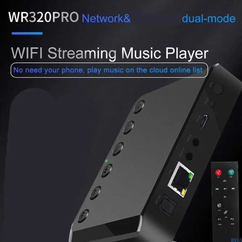 

R91A WR320PRO HIFI WiFi Auditory Receiver With Bluetooth-compatible 5.2 Streaming