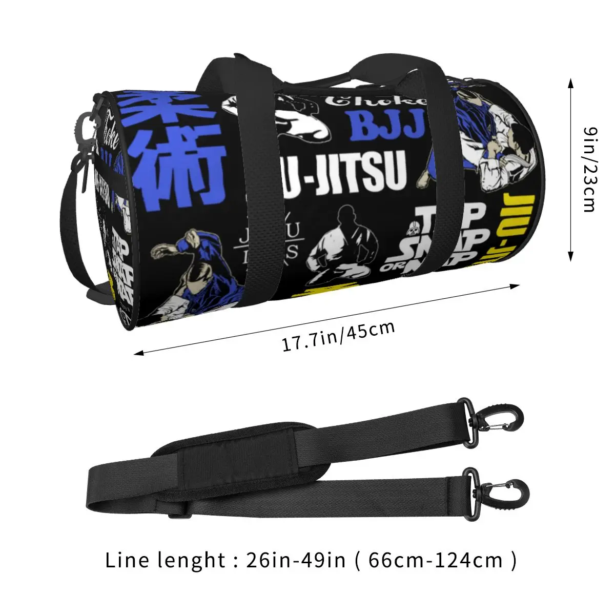 Brazilian Jitsu Sport Bags Fashion Cool with Shoes Gym Bag Oxford Men Women Custom Handbag Training Vintage Fitness Bag