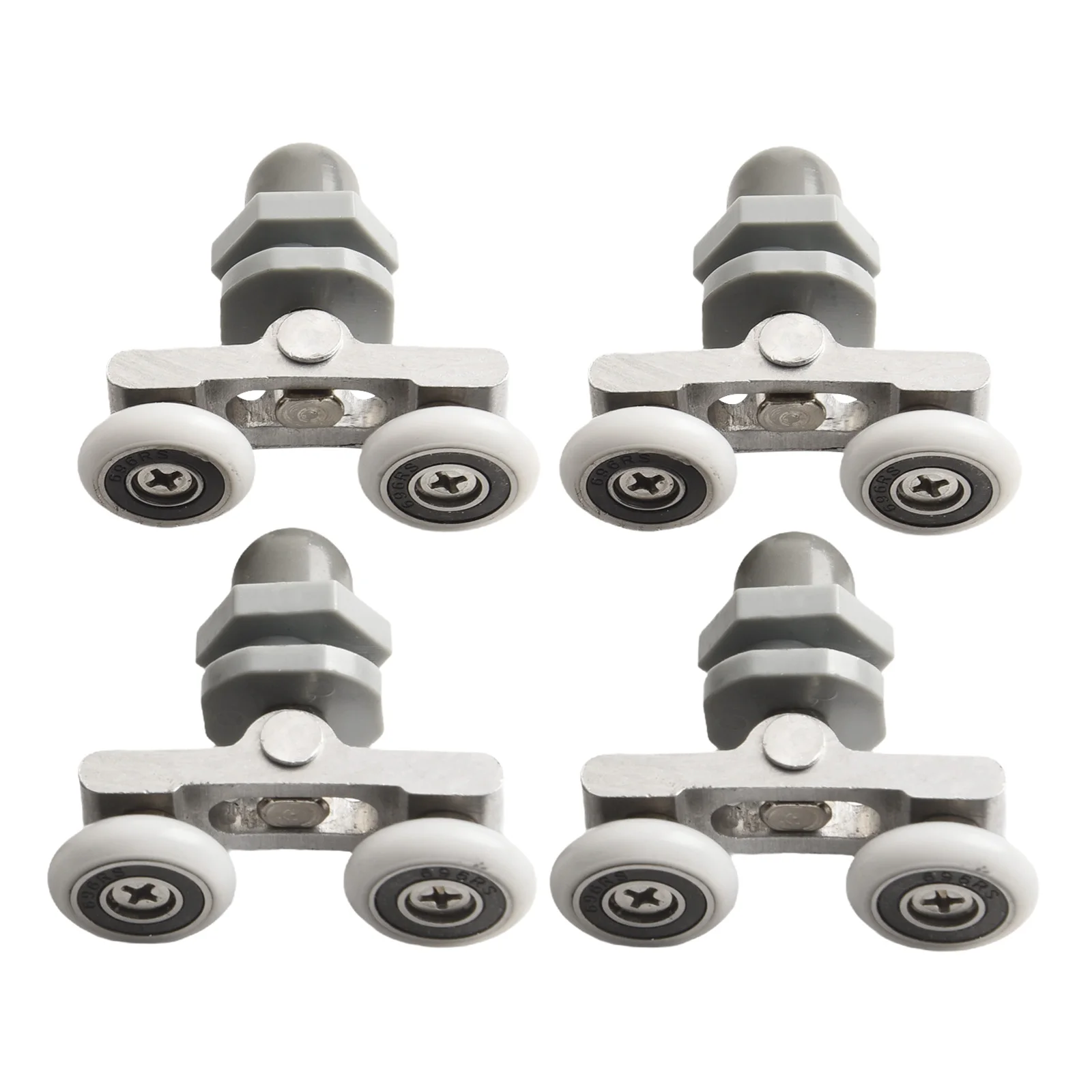 Wheels Shower Door Rollers Sliders Smooth Twin Bottom Wear-Resistant 19/23/25/27mm Dia 4pcs Accessories Bathroom Replacement