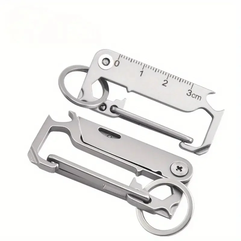 Stainless steel keychain nine in one mini EDC tool outdoor keychain multifunctional keychain knife