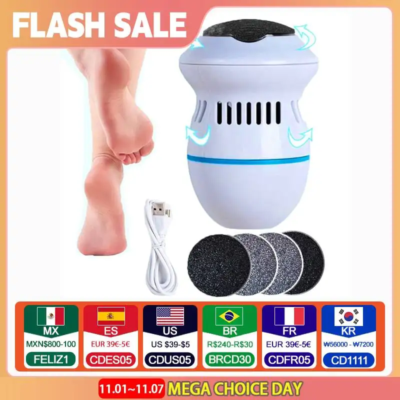 Pedicure Tools Professional Electric Foot Dead Skin Remover Feet Scrubber Callus Remover for Feet File Exfoliating Heels Grinder