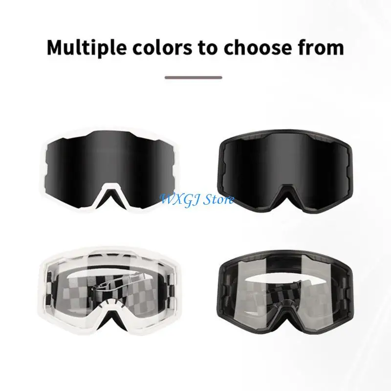 37JE Motorcycle Eyewear Ski Goggles Antiscratch UV Protective Gear with Comfortable Foam for Snowboard Hiking Skiing Biking