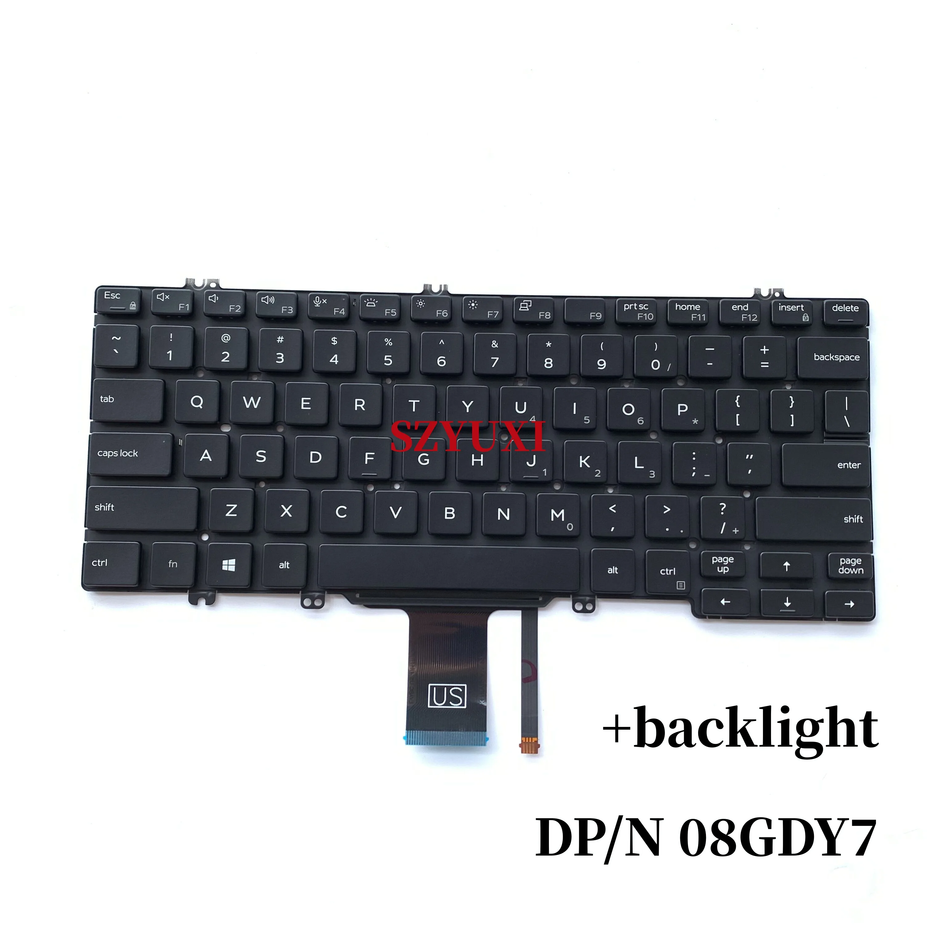 100%NEW original US laptop keyboard For DELL Latitude 7300 5310 5300 2in1 keyboard 8GDY7 01MT6 NSK-EVDBC NSK-EVAUW/C