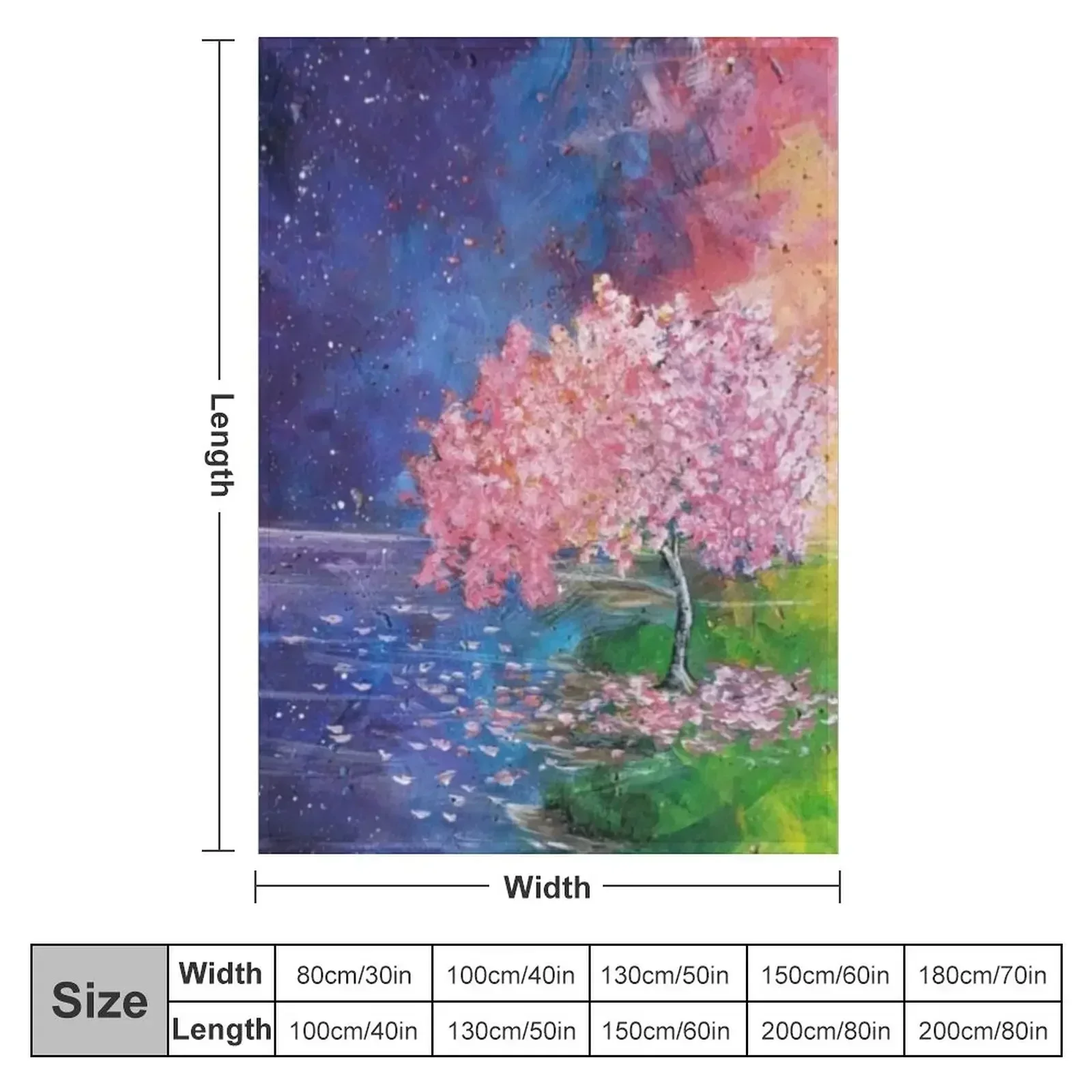 Tree in bloom with colorful background Throw Blanket Bed Fashionable Retros for sofa Blankets