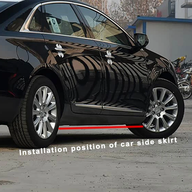 

Car New Adjustable Side Skirt Extension Body Apron Lip Splitters Winglet Lateral Shovel Carbon Fiber For Cadillac XTS 2013-2017