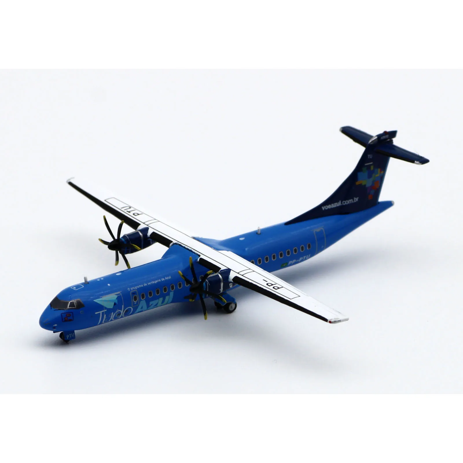 LH4258 Alloy Collectible Plane Gift JC Wings 1:400 LH4258 Tudo AZUL Airlines ATR72-500 Diecast Aircraft Model PP-PTU