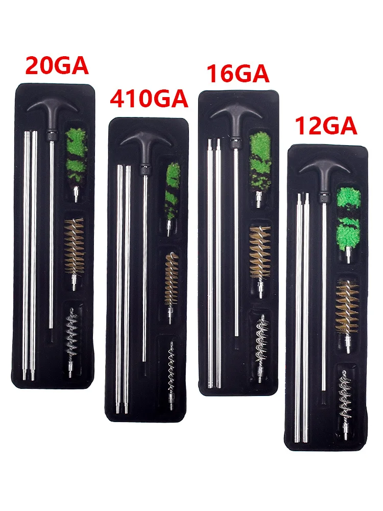 Nieuwe 6 stks/set 12GA 20GA 16GA 410GA Collimator Gun Cleaning Kit Vat Borstel Boring Buis Voor Shotgun Remington 870 Mossberg 500