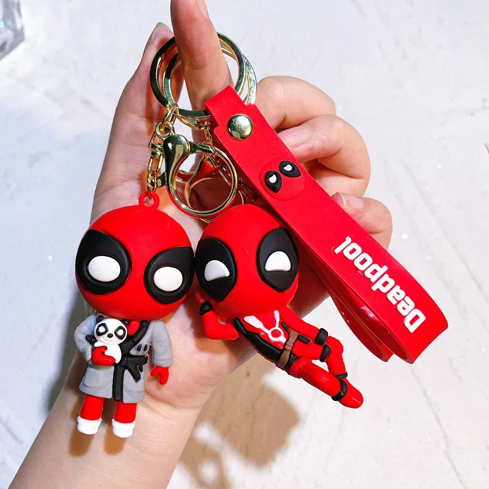 Marvel Deadpool 3 Anime Disney Schlüsselanhänger Cartoon süße Puppe Schlüsselanhänger Ornament Schlüsselanhänger Auto Anhänger Kinder Geschenke Wolverine