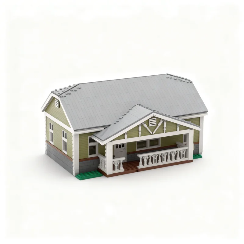 3576pcs MOC City 2 Bedroom Ranch Bungalow Shell Model Building Blocks Architecture Brick Assemble Idea Kids Christmas Gifts Toys