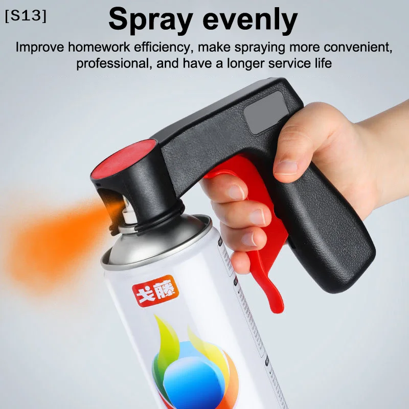 

1 Pcs Plastic Portable Spray Paint Handle, Universal Reusable Car Color Changing Film Pasting Self Spraying Hand Spray [Q]Q@
