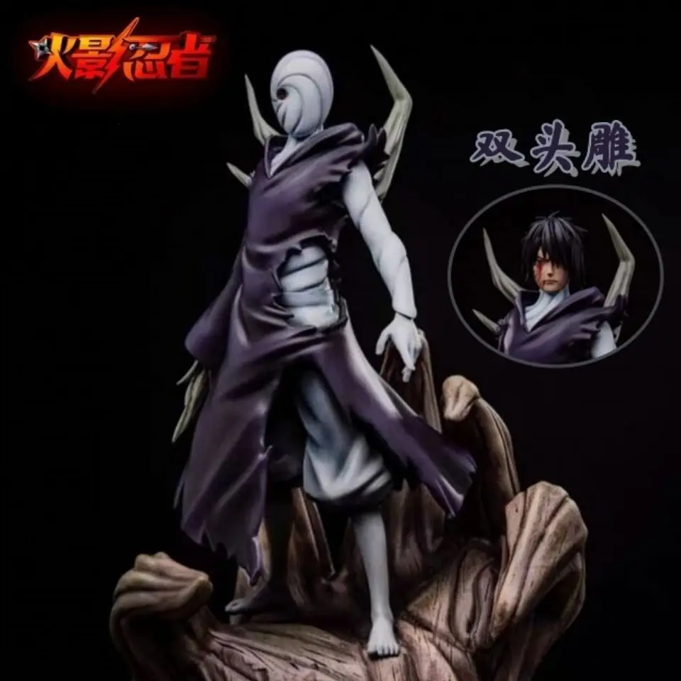 Modelo de adorno de Naruto, cinturón blanco, tierra Afei, seis puntos, organización Xiao, figura de hurón Uchiha Sasuke