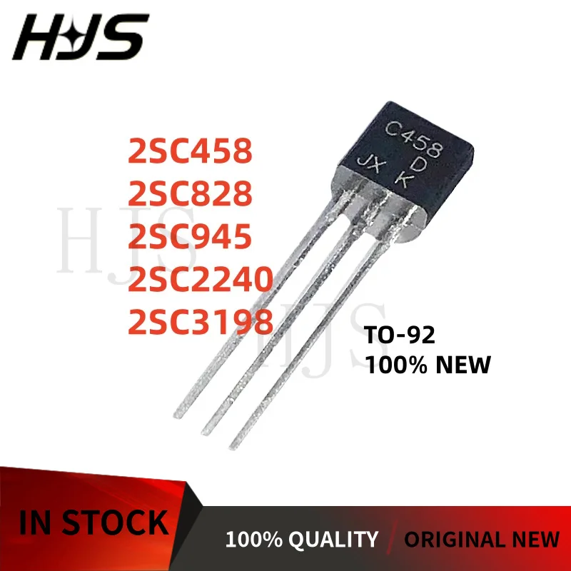 10Pcs/lot Brand new 2SC458 2SC2240 2SC3198 2SC945 2SC828 C458 C2240 C3198 C945 C828 TO-92 NPN Transistor