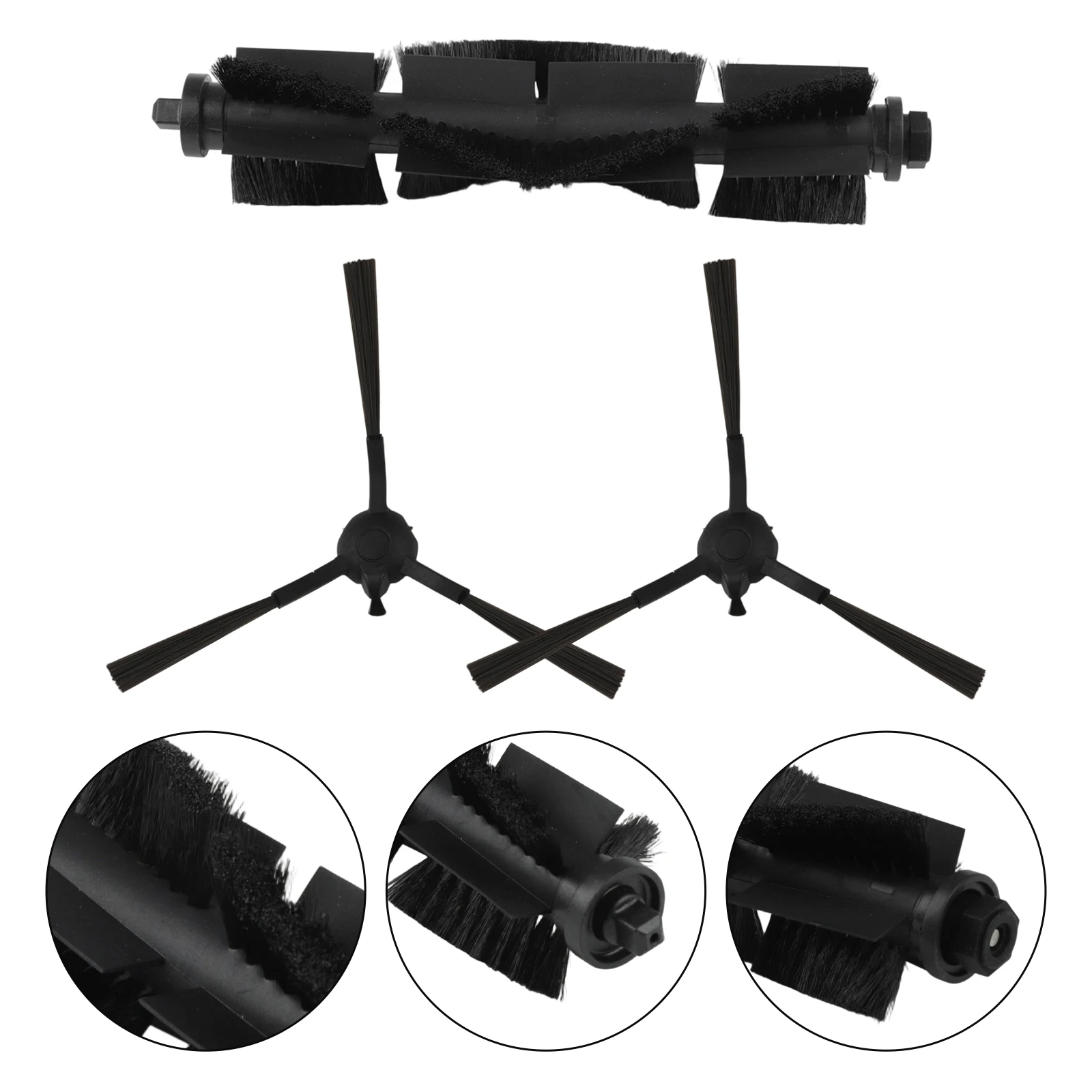 For Tapo RV30 Max Plus RV30 Max RVV20 Max Plus RV20 Max Robotic Vacuum Cleaner Kit Accessories 1 Main Brush + 2 Side Brushes