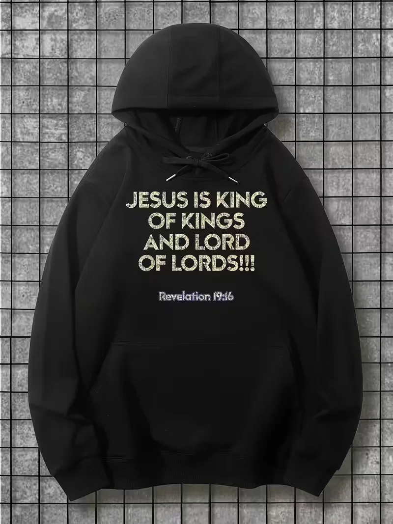 سويت شيرت رجالي فضفاض بقلنسوة 270 جرام، بلوفر أسود ملابس الشارع، هوديس كاجوال على الطراز الأمريكي، مناسب لفصول الشتاء #1