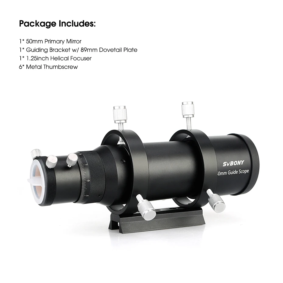 SVBONY SV106 Führungsfernrohr 50/60 mm, vielseitig einsetzbar, vollständig mehrfach beschichtet, vollständig mit spiralförmigem Fokussierer für CCD-Astronomiekamera oder Okular – Detail 16