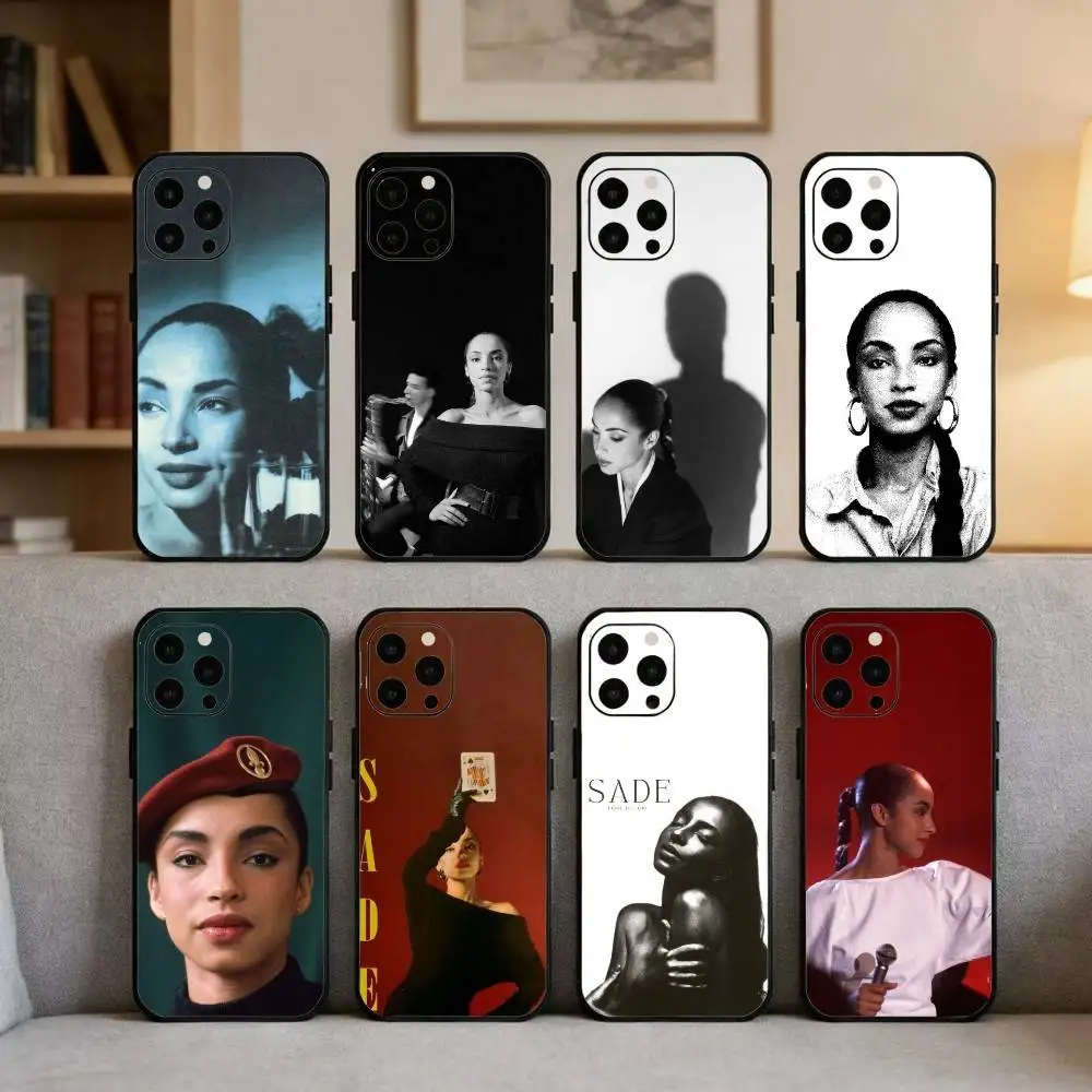 

S-Sade Adu Soul Music Merch Phone Case For iPhone17,16,15,14,13,12 Plus,Max Soft Silicone Black Cover