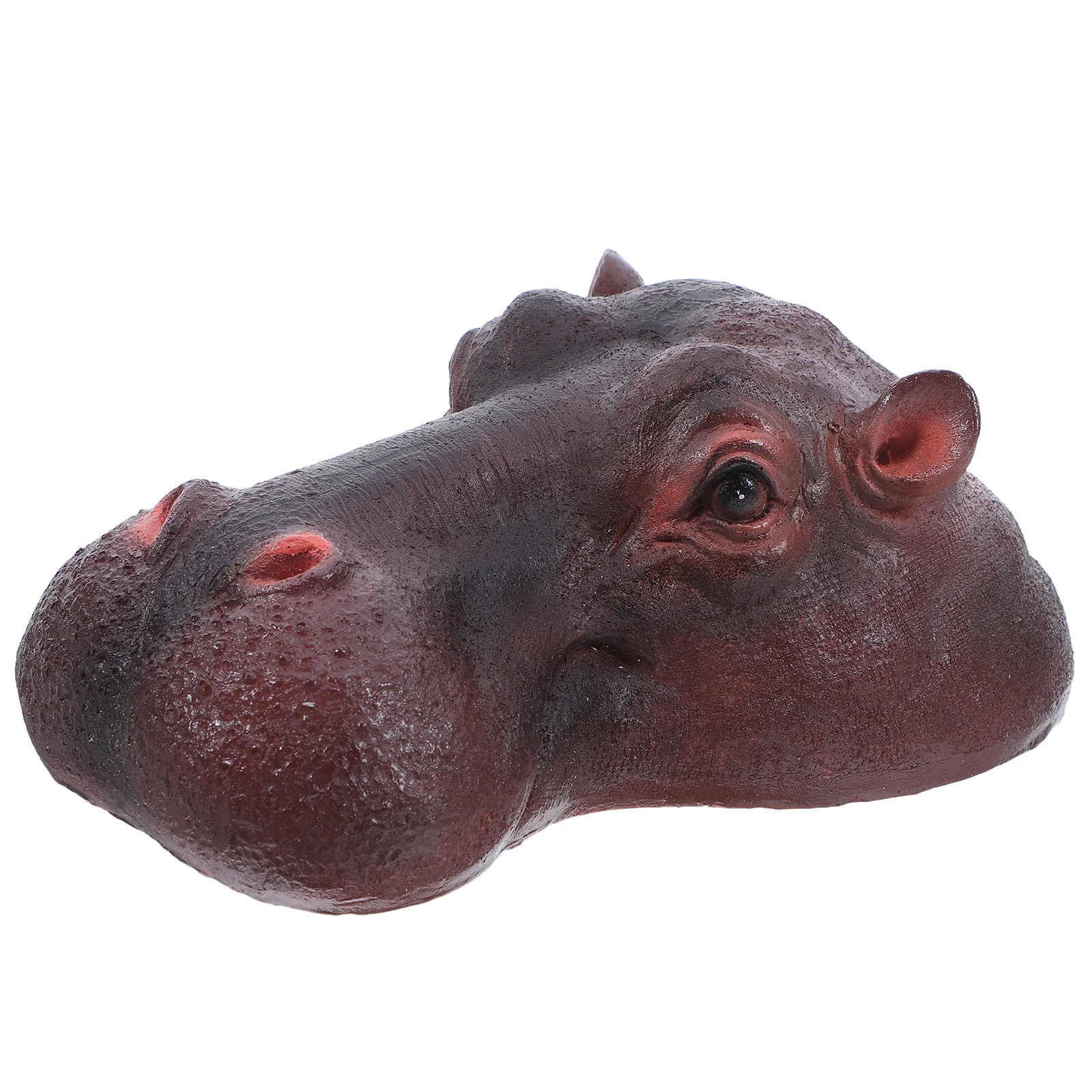 Floating Animals Pond Hippo Head Waterproof Aquarium Landscape Resin Decor Realistic Design Lifelike Movement Garden Fish Tank