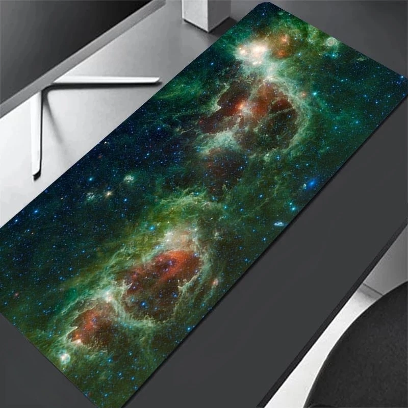 Space Mouse Pads Soft Gaming Mouse Pads Galaxy Large Mouse Pad Silky Gamer Rubber Mat Company Desk Pad Design for PC Laptop Mats