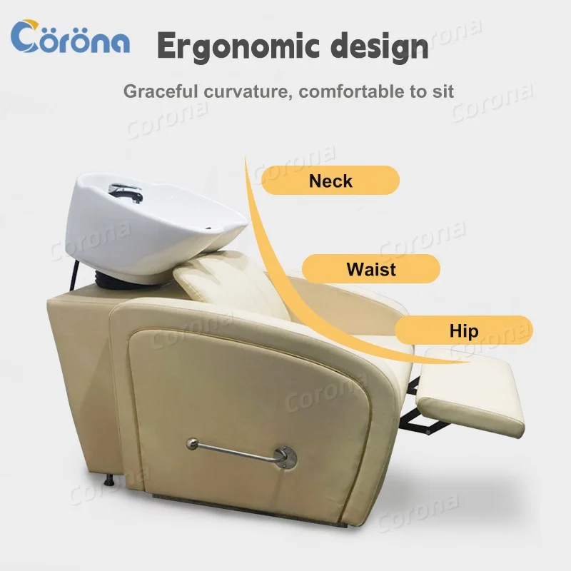 Salon Head Spa Massage Shampoo Bed Professional Hair Washing Chair Shampoo Chair for Salon